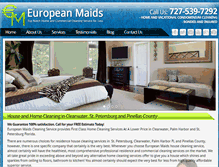 Tablet Screenshot of europeanmaidscleaning.com